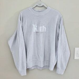 Kith Gray Logo Sweatshirt Oversized Terry